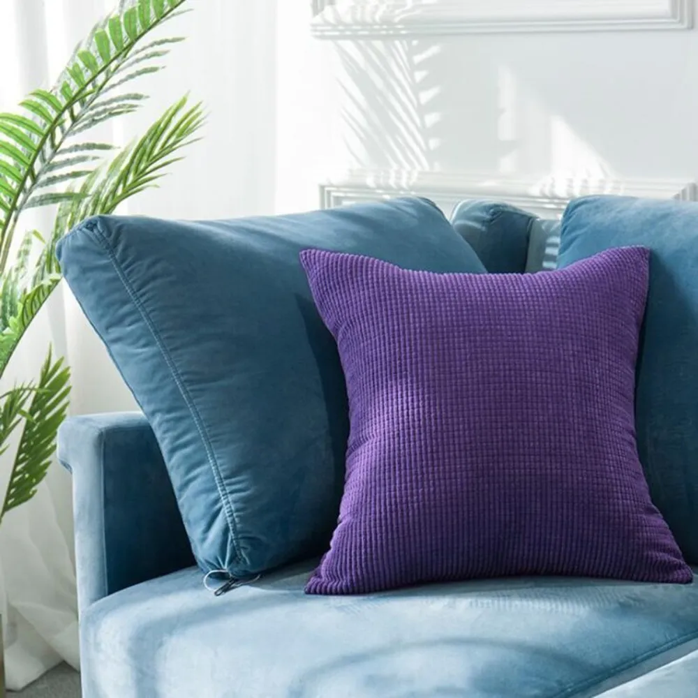 Solid Luxury Square Cushion Cover 30x50/40x40/45x45/50x50cm Soft Decorative Throw Pillow Case for Sofa Car Home — image 6