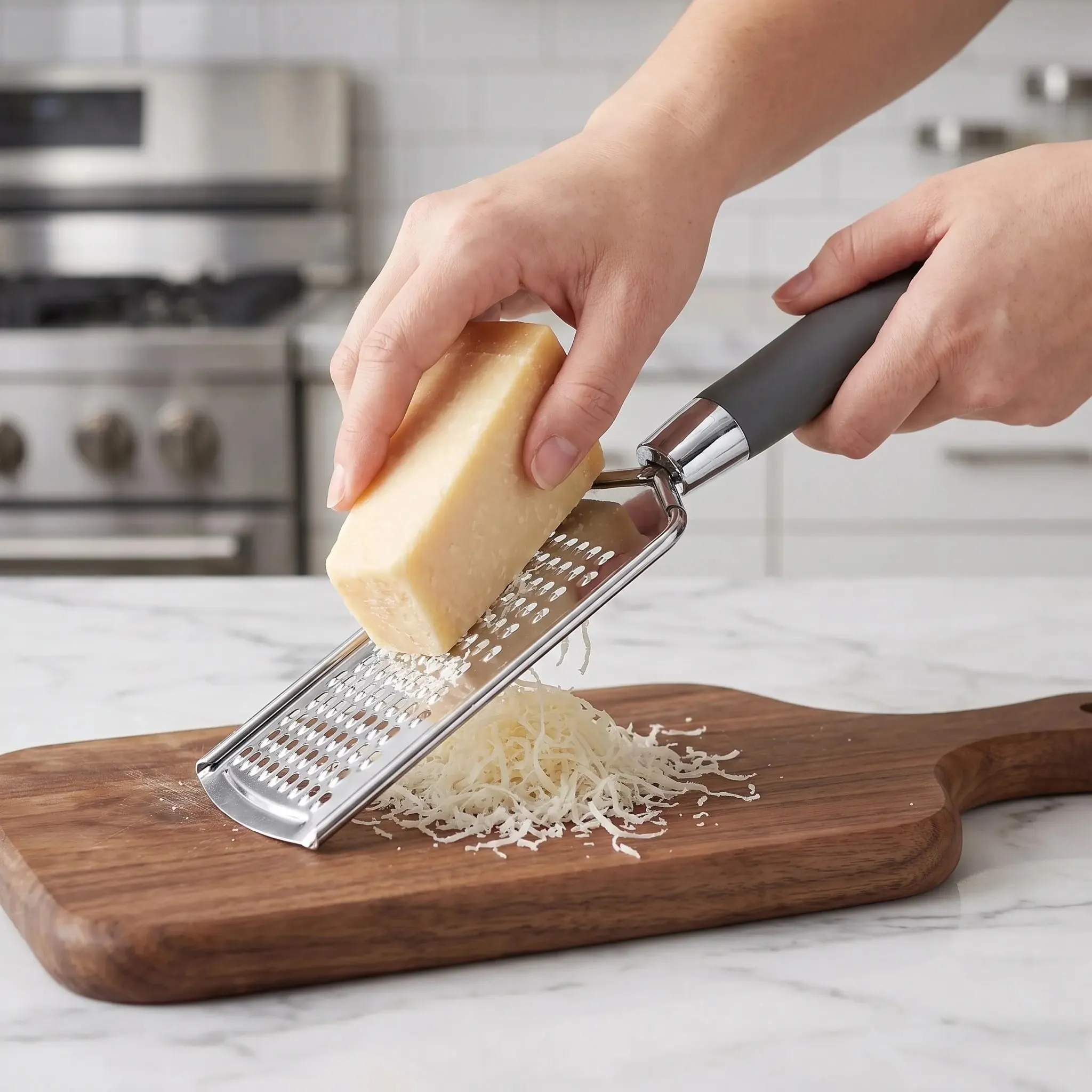 Ralador plano de aço inoxidável para queijo e legumes multiuso portátil para uso na cozinha ferramenta vegetal doméstica — image 4