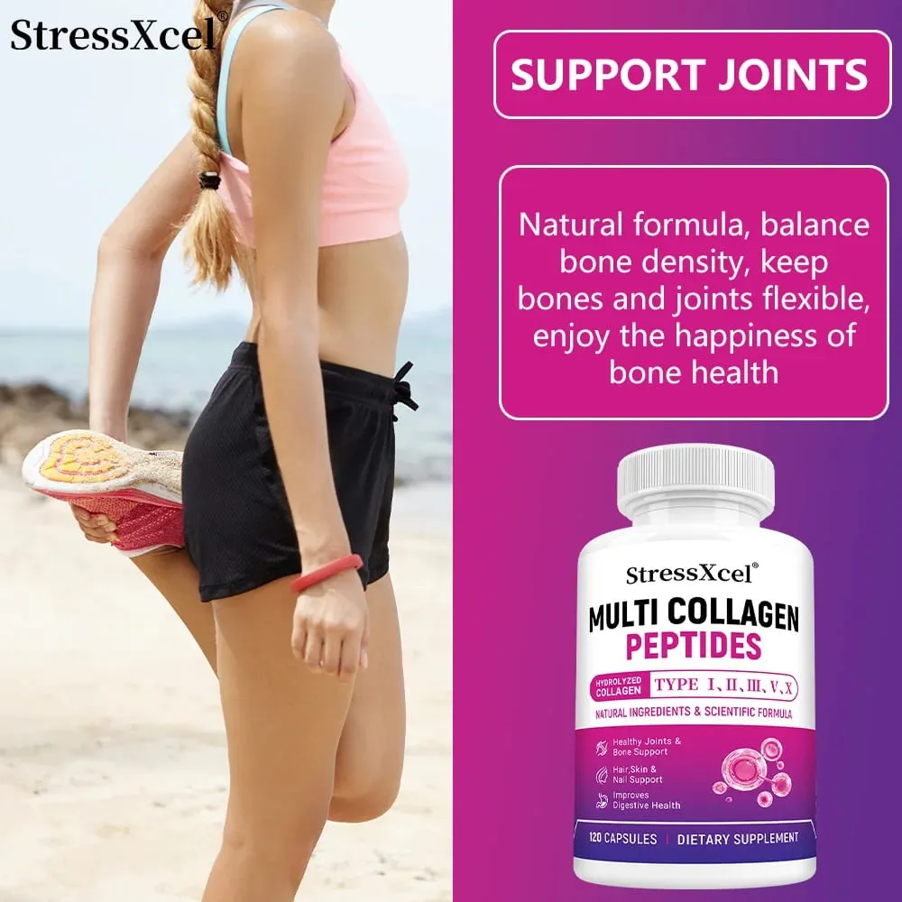 Κάψουλες Multi Collagen Peptides Type I II III V X Biotin Αντιγηραντική Δέρμα Μαλλιά Νύχια Αρθρώσεις Έντερο & Υποστήριξη Ανοσίας — image 6