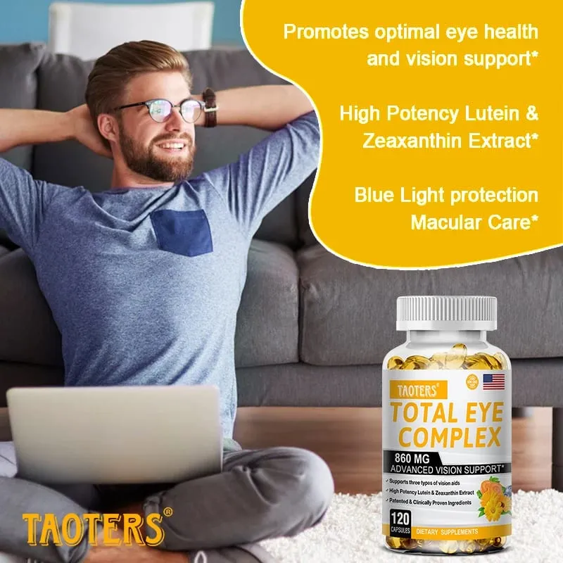 Lutein Eye Capsules 860mg -Contains Zeaxanthin Bilberry Extract and Vitamin A-Supplement Eye Vitamins To Promote Healthy Vision