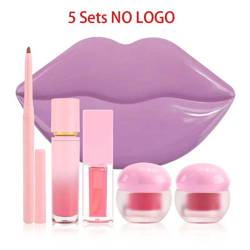 Veganes 5-in-1-Lippen-Make-up-Set, Glanz-Öl-Maske, Liner-Peeling, Private Label, individuelles Logo, Großhandel, Großlieferung für Wiederverkäufer — image 9