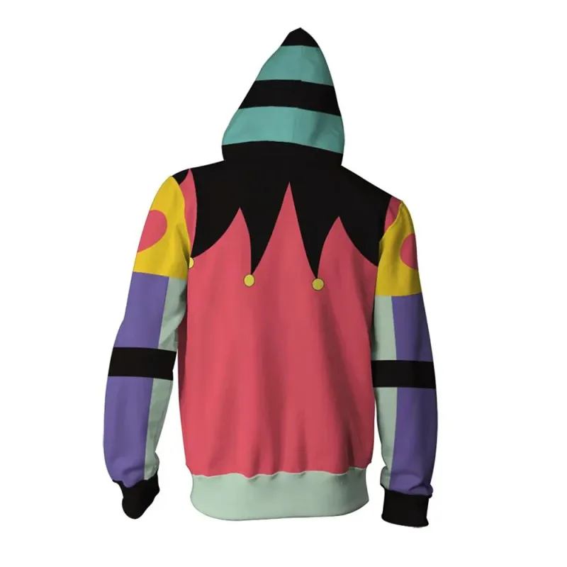 Helluva Boss Fizzarolli Cosplay Zip-up Hoodie Long Sleeve Fashion Fleece Winter Sweatshirts Men Women Zipper Hooded Pullovers — image 4