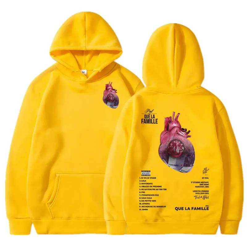 Y2K Le Monde Chico Hoodies French Rapper PNL Album Que La Famille Hooded Sweatshirts Men Women Hip Hop Fashion Long Sleeve Pullo — image 12
