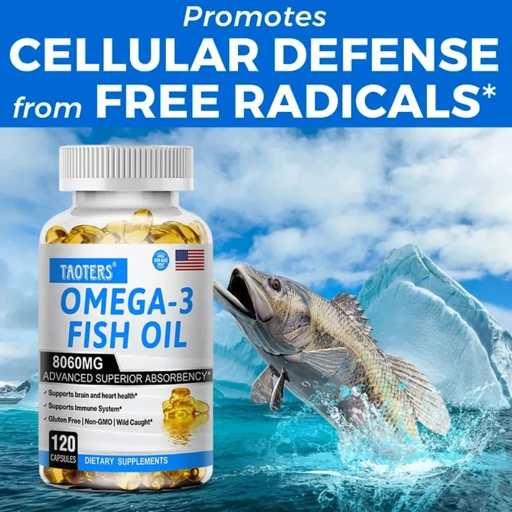 Omega-3 & EPA DHA – Heart Health Brain Health Inflammation Health Support Gluten-Free Easy To Swallow — image 4