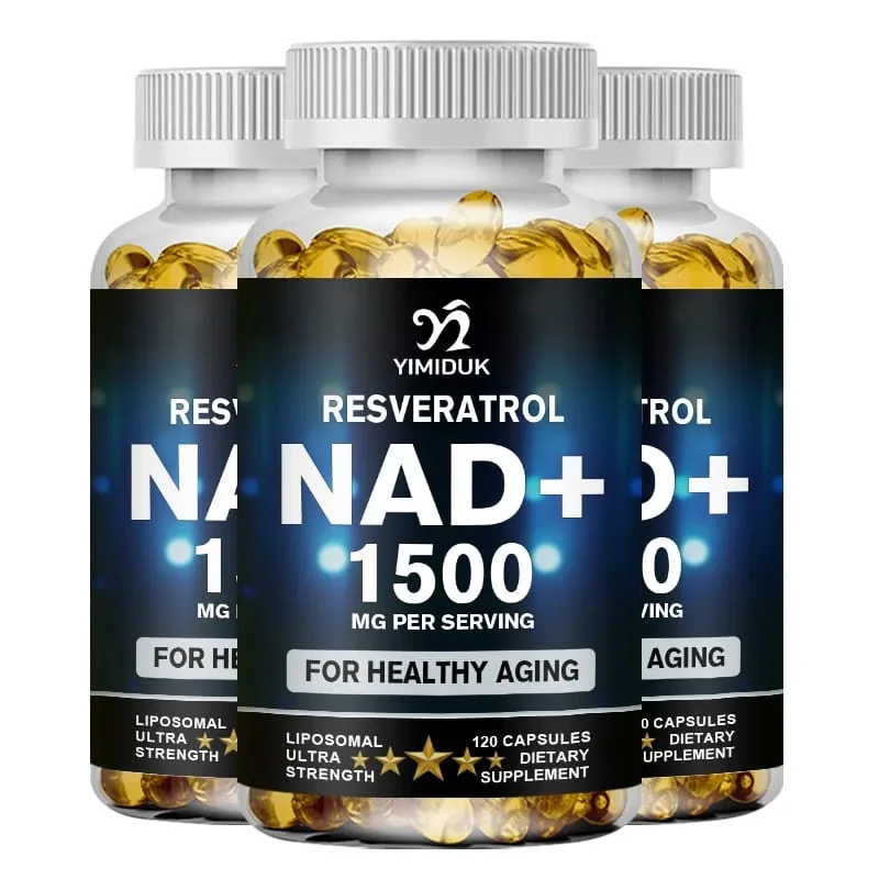 1500 mg suplementu NAD - Liposomalny suplement NAD + z resweratrolem Wytrzymałość i zdrowe starzenie się - Kapsułki wzmacniające