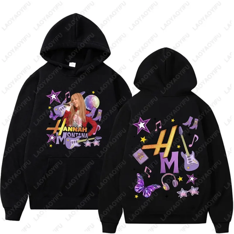 Hannah Montana 20Th Anniversary Printed Hoodies Men Women Fashion Aesthetic Sweatshirts Long Sleeve Pullovers Streetwear — image 1