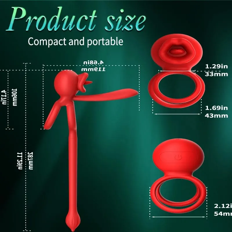 Vibrating Cock Ring App Control Penis Ring Vibrator with Vibrating Butt Plug 9 Vibration Modes Couples Sex Toy Clit Stimulator — image 5