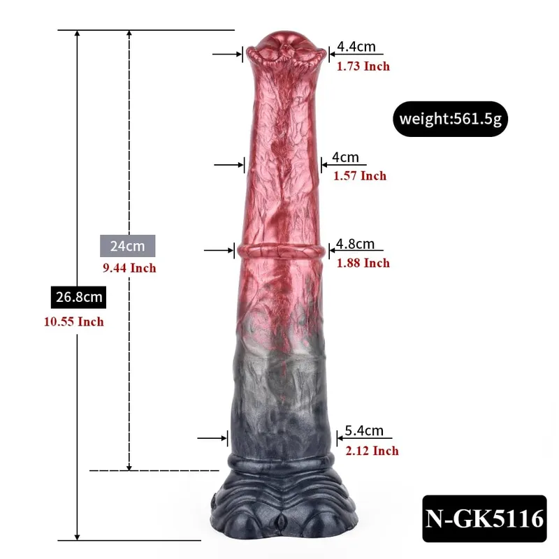 Silicone Horse Dildo Long Penis Anal Plug Huge Knot G-spot Vaginal Stimulator with Suction Cup Adult Sex toy for Women Men — image 12
