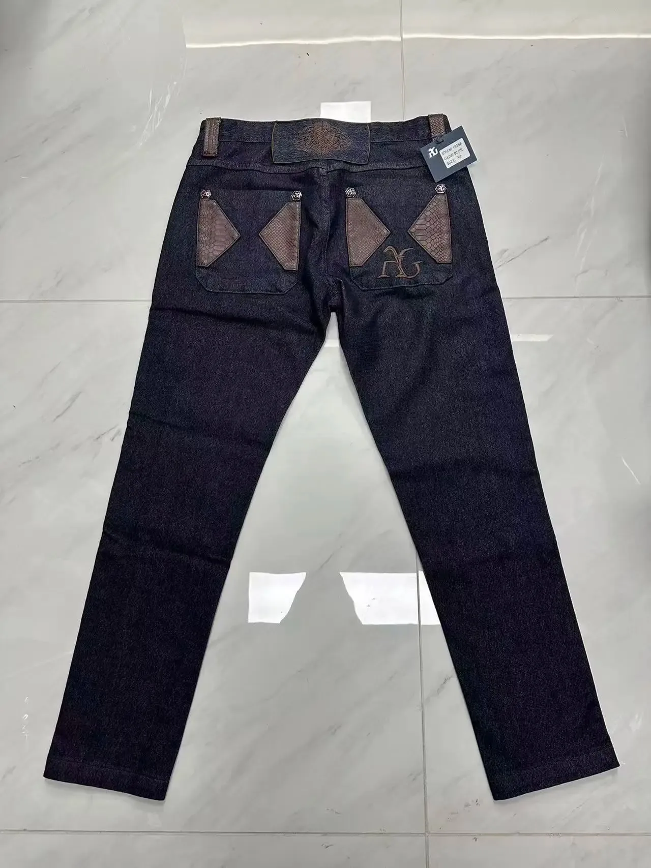 Jeans Cotton Thick Men 2027 new Embroidery elasticity Fashion zipper High quality comfortable Big size 34-42 long Pants — image 6