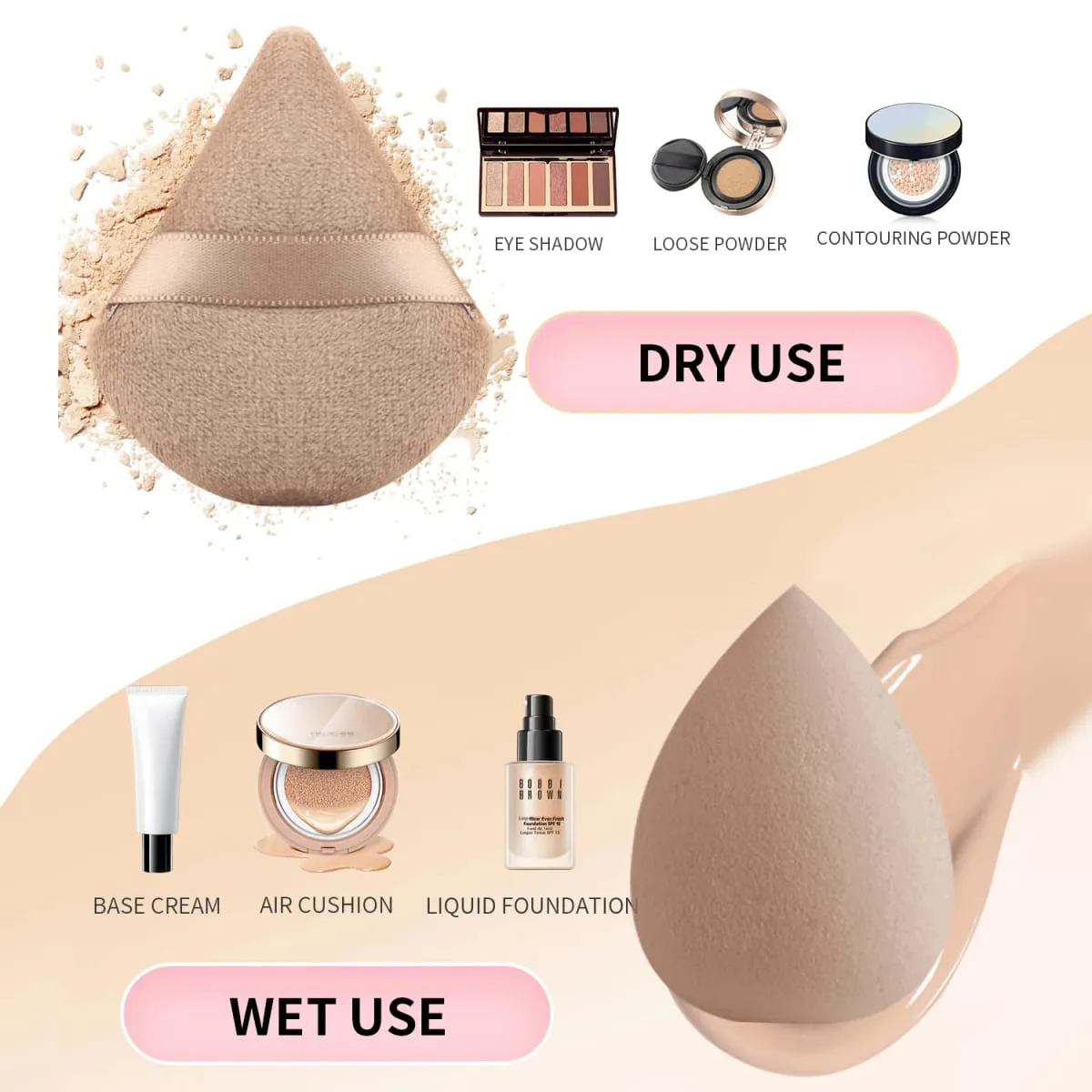33Pcs Makeup Tool Kit 20 Makeup Brushes na May Powder Puff Cleaning Bowl Eyelash Curler Full Face Eye Makeup Set