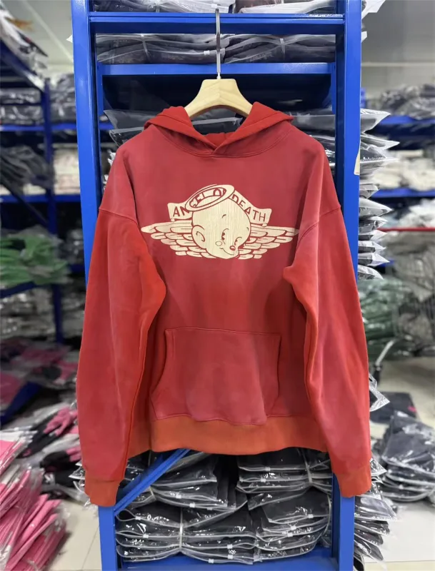 26SS SAINT OF MICHAEL Mxxxxxx BABY MICHAEL HOODIE Printed Distressed Long Sleeve Hooded Sweatshirt Cotton Hoodies For Men — image 8