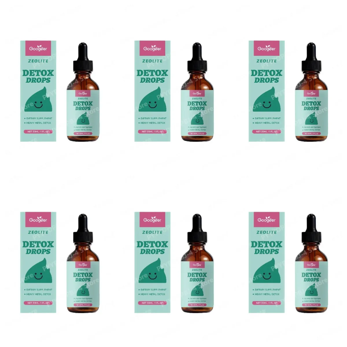 Googeer Zeolite Detox Drops 30ml Heavy Metal Support Vitamin B12 D3 Daily Cleanse Formula Non-GMO Soy-Free Dietary Supplement — image 8