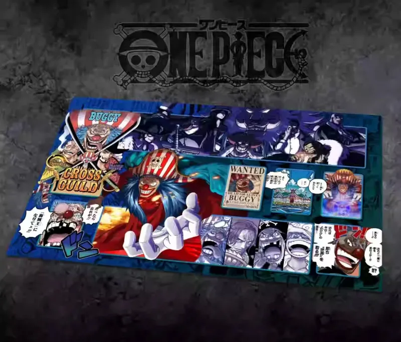 60*35cm Anime One Piece OPCG GAME Card Siri Komik PlayMat Empat Maharaja Baharu Mengajar Shankusu Buggy Luffy Mainan Koleksi Helikopter — image 8
