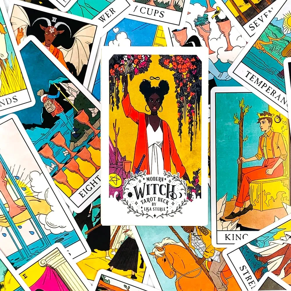 Modern Cadı Tarot Kartları 78 Güverte Oracle İngilizce Kehanet Borad Oyun Oynama, Yeni Başlayanlar İçin Mükemmel Kadın Kızlar Kişisel Kullanım — image 4