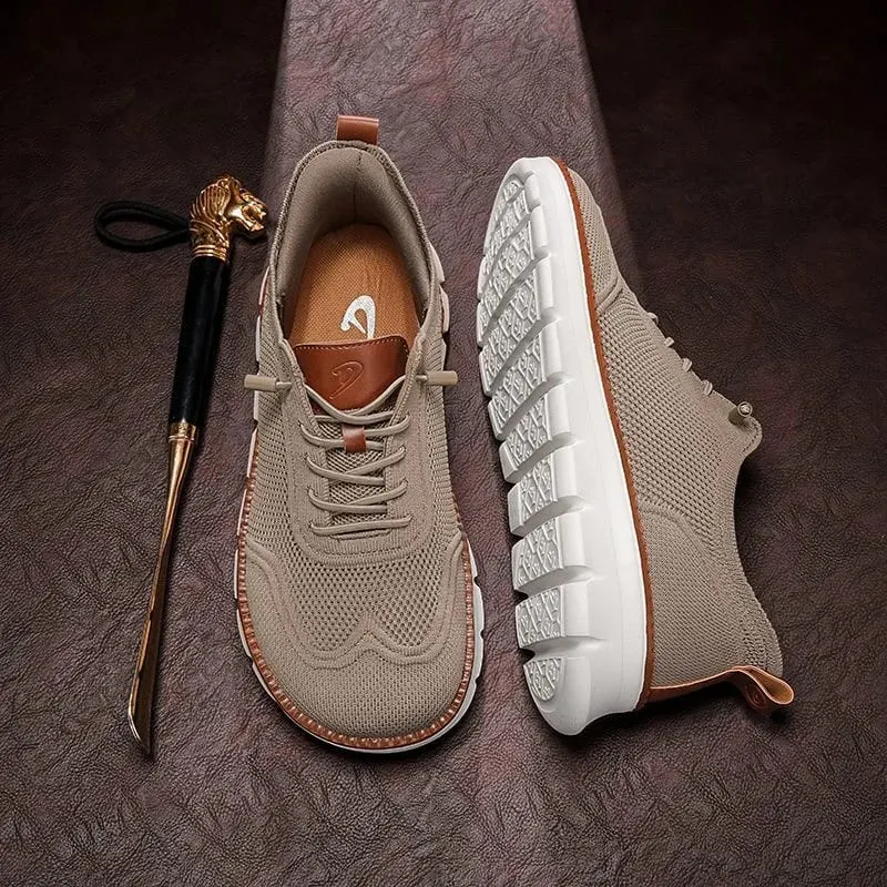 Men's Breathable Knit Wide‑Toe Casual Shoes Lightweight Comfortable Walking Hiking Sneakers Non‑Slip Soft Sole Fashion Dress S — image 3