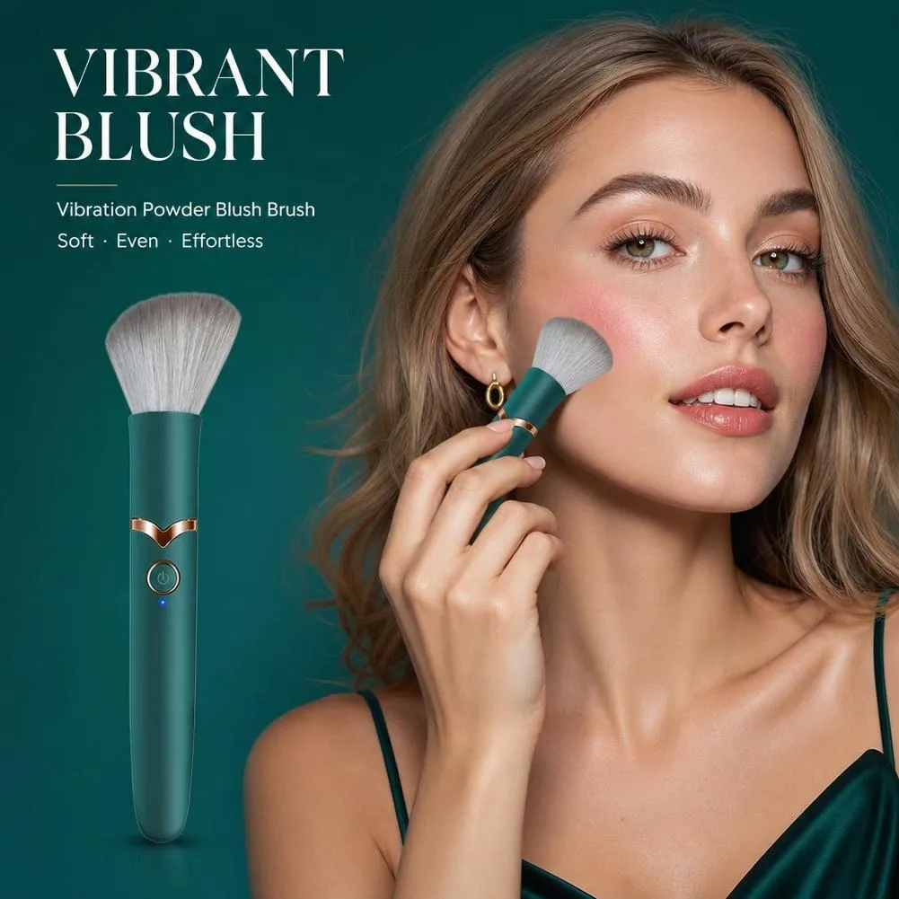 Electric Makeup Brush Sonic Vibrating Liquid Foundation Powder Blush Blending Tool Ergonomic USB Rechargeable Beauty Face Massag — image 3