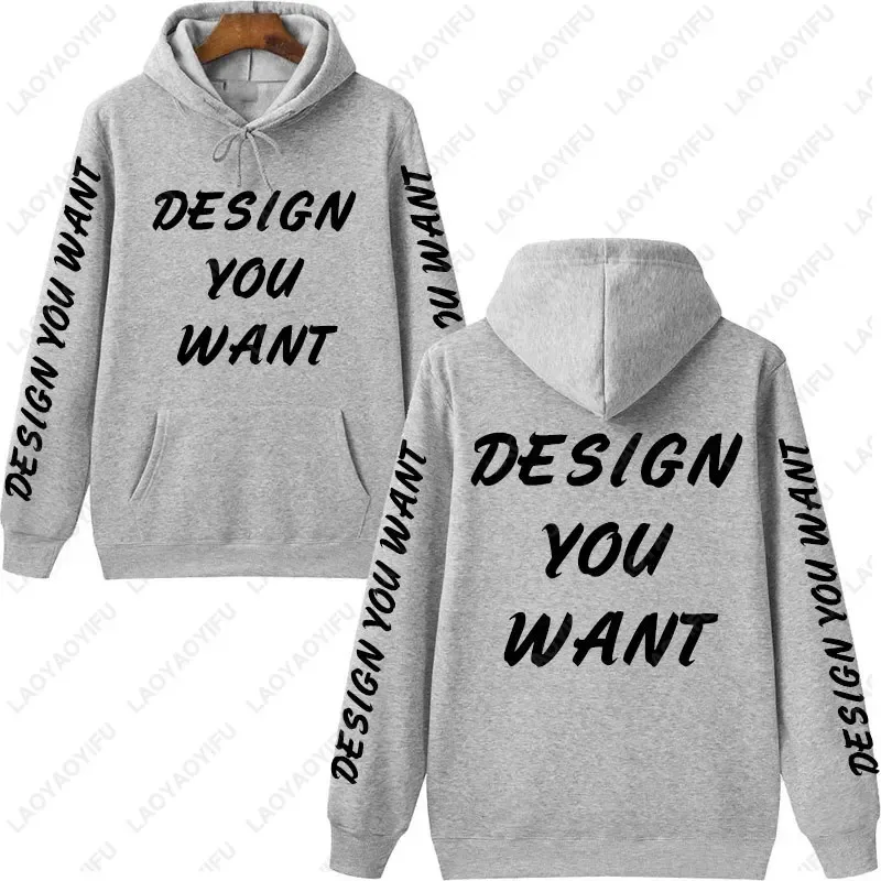 Sudadera con capucha personalizada con foto personalizada, sudadera cálida y cómoda de otoño, sudadera informal Unisex con texto impreso personalizado, moda DIY — image 2