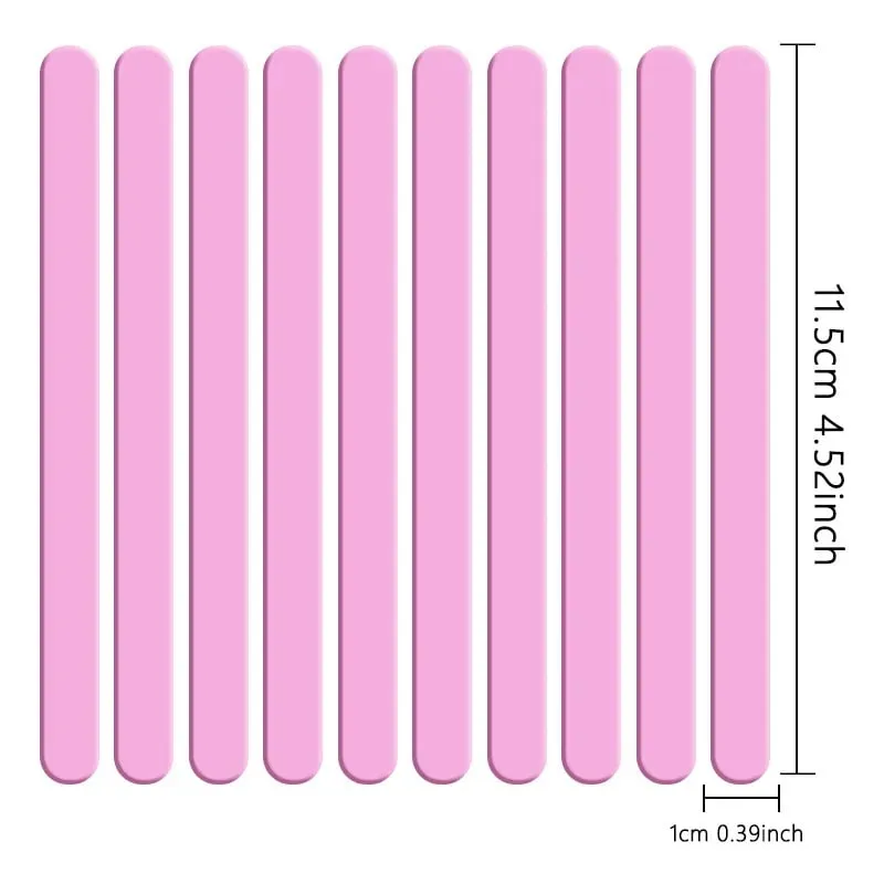 Food Grade Acrylic Ice Cream Sticks 10pcs/set Colorful Light Popsicle Stick Stirring Rod Distinguishing Labels Kitchen Tools