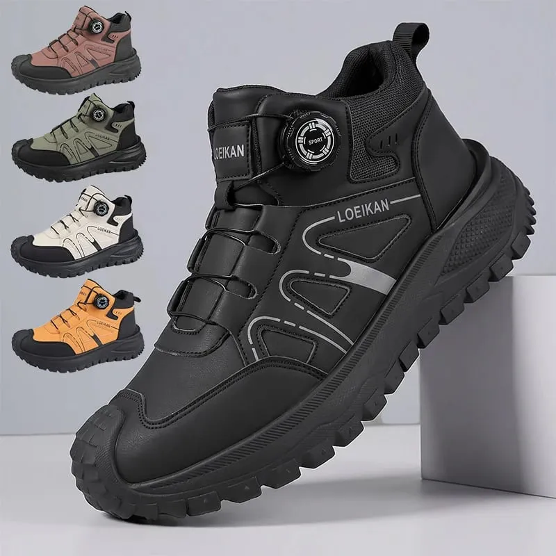 Unisex High‑top Casual Sneakers Rotary Buckle Slip‑on Thick Sole Fashion Daily Walking Shoes for Men Women — image 7