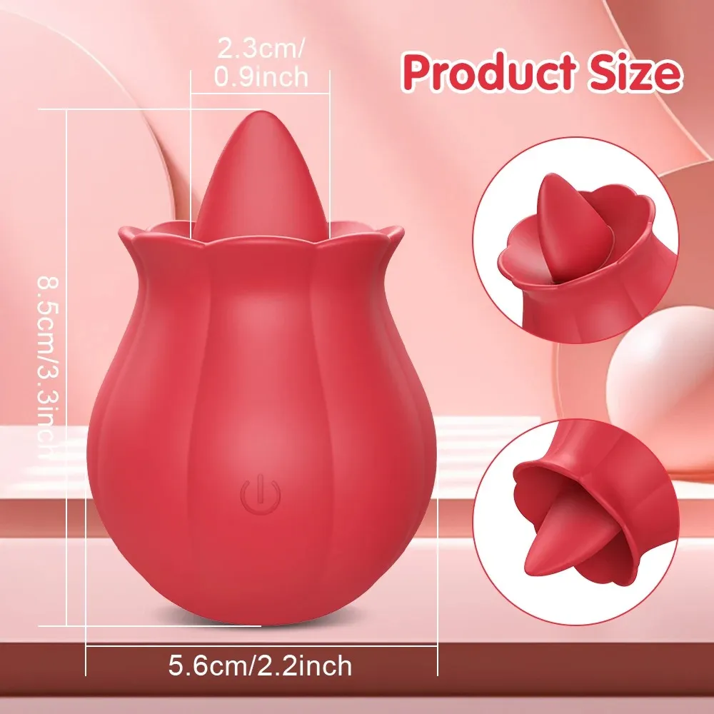 Tongue Licking Vibrator for Women Powerful G Spot Nipples Massager Swing Oral Clitoris Stimulator Adult Goods Sex Toys — image 4