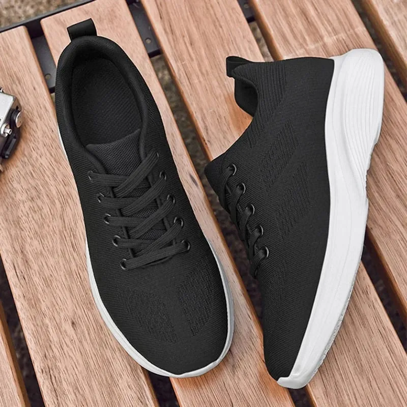 Flying Weaving Breathable Increase 8/10cm Invisible Height Increasing Casual Sneakers Men All Match Non-Slip Soft Walking Shoes — image 5