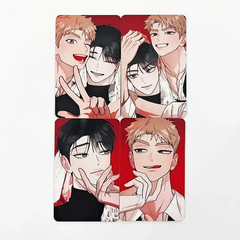 Red Thread Quest Hongsil BL Manhwa Photocards 4PCS Korean Manga Lomo Cards Cute Collection Souvenir for Anime Fans — image 1