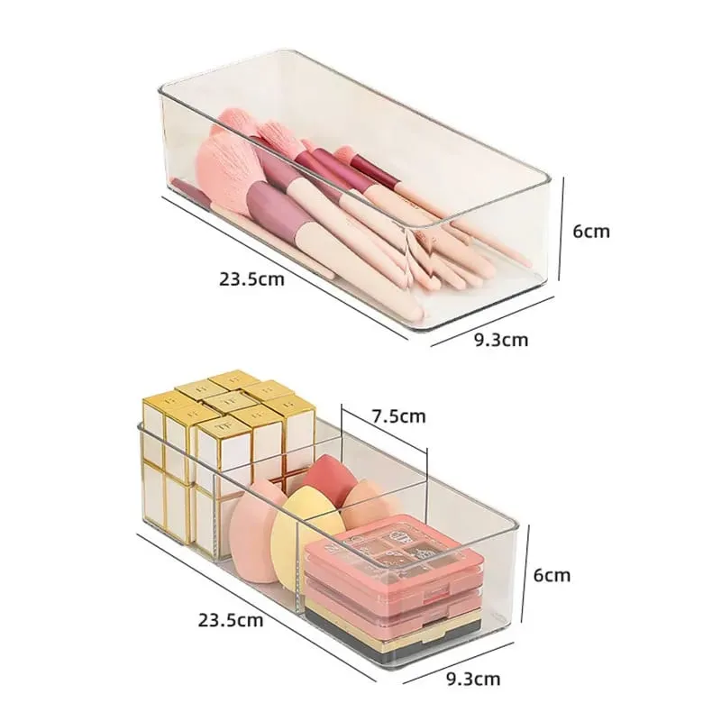 Acrylic Cosmetics Storage Box for Lipstick Makeup Brushes Layered Storage Desktop Drawer Comestic Tools Makeup Puff Storage Box