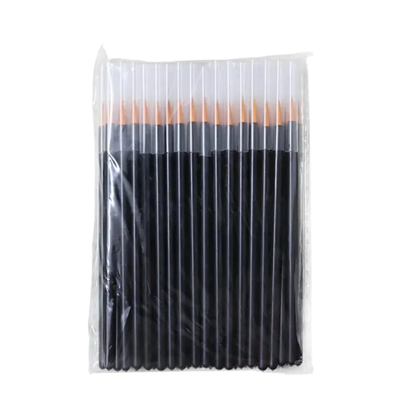 50pcs Disposable Painting Pen Beauty Tool Nail Gel Liner Brushes Nail Art Brush Eyeliner Eyeline Makeup Tools Manicure — image 2