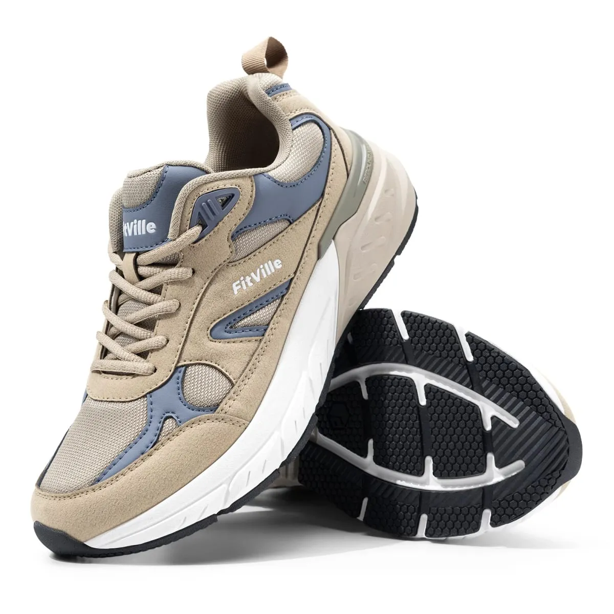 FitVille Newest Walking Shoes for Men Wide Width Sneakers with Arch Support for Flat Feet Heel Pain Relief Plantar Fasciitis — image 10