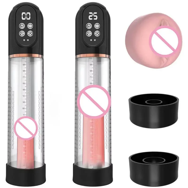 Electric Penis Pump IPX7 Waterproof Suction Penis Extender Dick Enlarger Vacuum Penis Enlargement Masturbator for Men Sex Toys — image 1