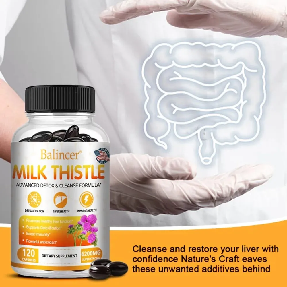 Milk Thistle with Dandelion Root - for Kidney & Liver Health Liver Detox and Cleanse Promotes Skin and Digestive Health — image 4
