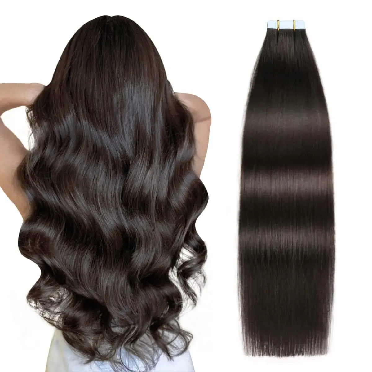 Invisible Tape in Hair Extensions Real Remy Hair Hair Extensions for Women Ash Blond mixed Platinum Blond Straight Hairpieces