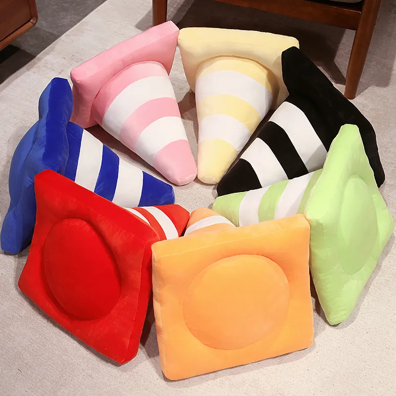 Roadblock Cushion Stuffed Soft Lifelike Plush Traffic Cone Road Construction Cone Pillow Mga Laruan ng Bata Dekorasyon sa Bahay