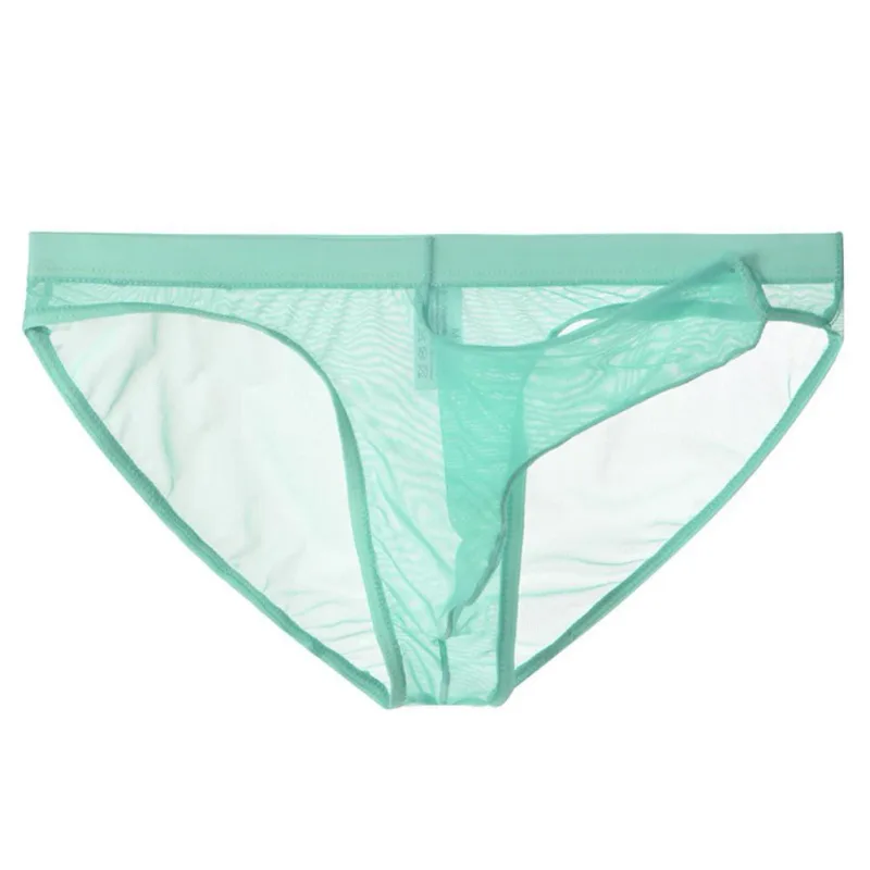 Men Underwear Mesh Transparent Elephant Nose Briefs Thin Lightweight Quick Dry Low Waist Breathable Underpants — image 12