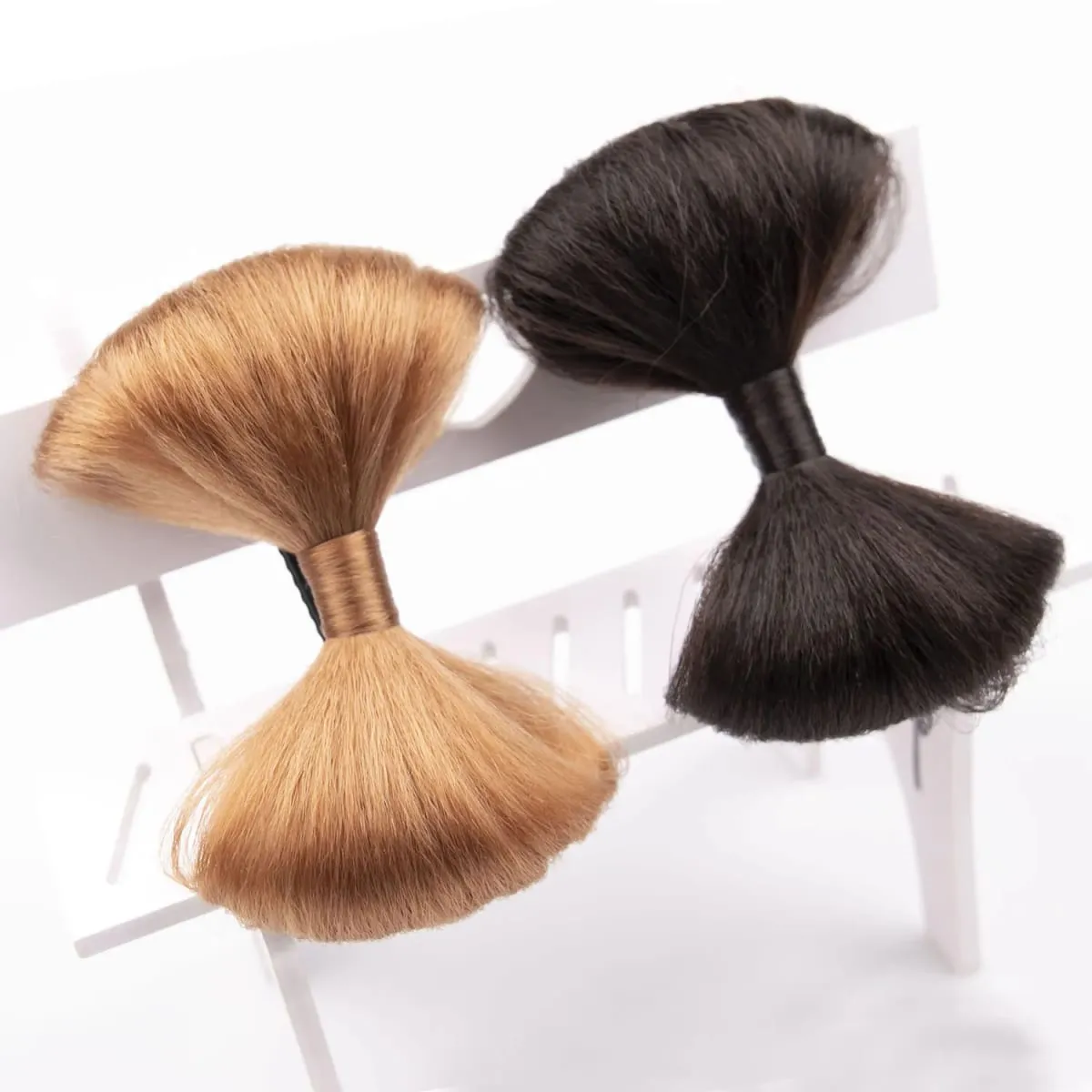 1B Black Synthetic wigs Butterfly Hair Buns 9x12cm 15g Claw Clip Ponytail Hair Pieces for Kids Easy Install Hair Accessories