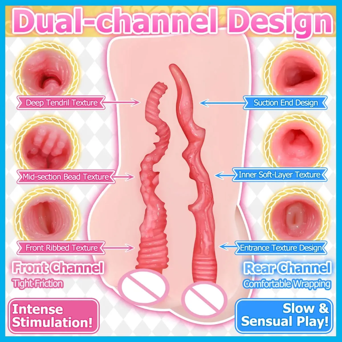 Anime Onahole Soft Pocket Pussy Adult Sex Toys for