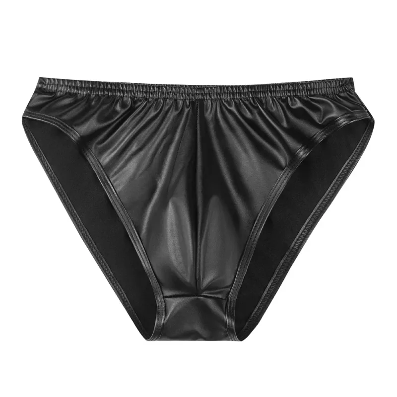 New PU Faux Leather Mens Bikini Briefs Trunks Slips Tights Hot Sexy Underwear Jockstrap Calzoncillos Ropa Panties Tanga Thong — image 13