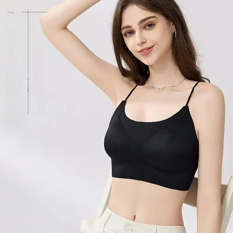 2025 Sexy French Camisole Backless Bra One-piece Seamless Lifting Lingerie No Underwire Gathering Anti-sagging Fix Cup Bra — image 4