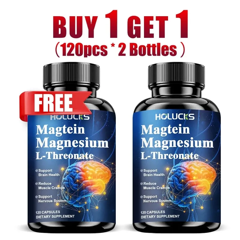 Magnesium L-Threonate Capsules Enhance Focus Sleep Quality Memory & Relaxation Strongly Support Nerve & Bone Health Care