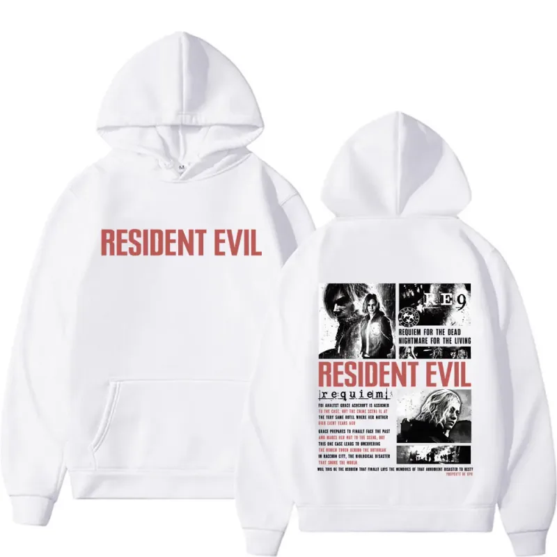 Resident Evil Requiem Sweatshirts Leon Kennedy Grace Ashcroft 90s Vintage Hoodies Men Women Fashion Classic Pullovers Streetwear — image 6