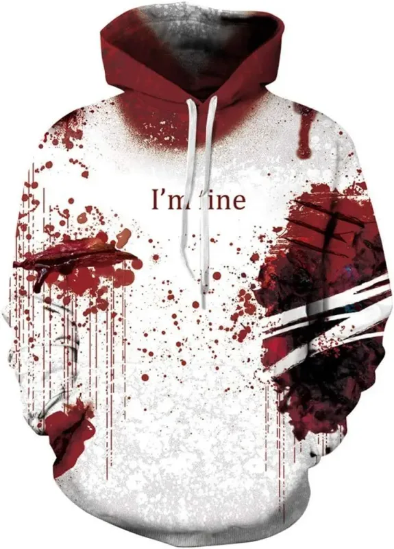 Sweat à capuche graphique pour hommes, sweat à capuche imprimé nouveauté unisexe, sweat-shirt à motif 3D avec poche, sweat à capuche graphique chaud à manches longues Me — image 8
