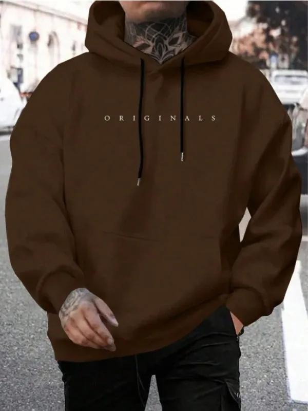 Trendy, Casual, Fashionable, Loose, ORIGINALS Letter Printed Long-Sleeved Men's and Women's Hooded Sweatshirt, Warm Pullover — image 19