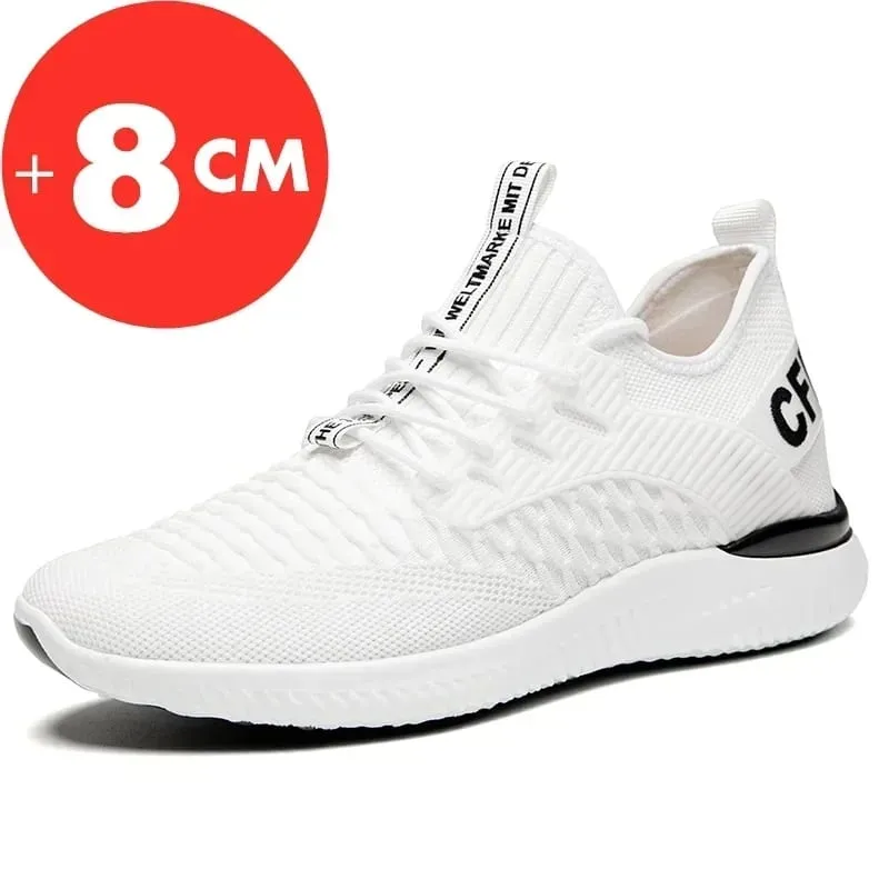 New 2025 Sneakers Man Elevator Shoes Height Increase Shoes for Men Insoles 8CM Sports Heightening Shoes Tall Shoes 39-43