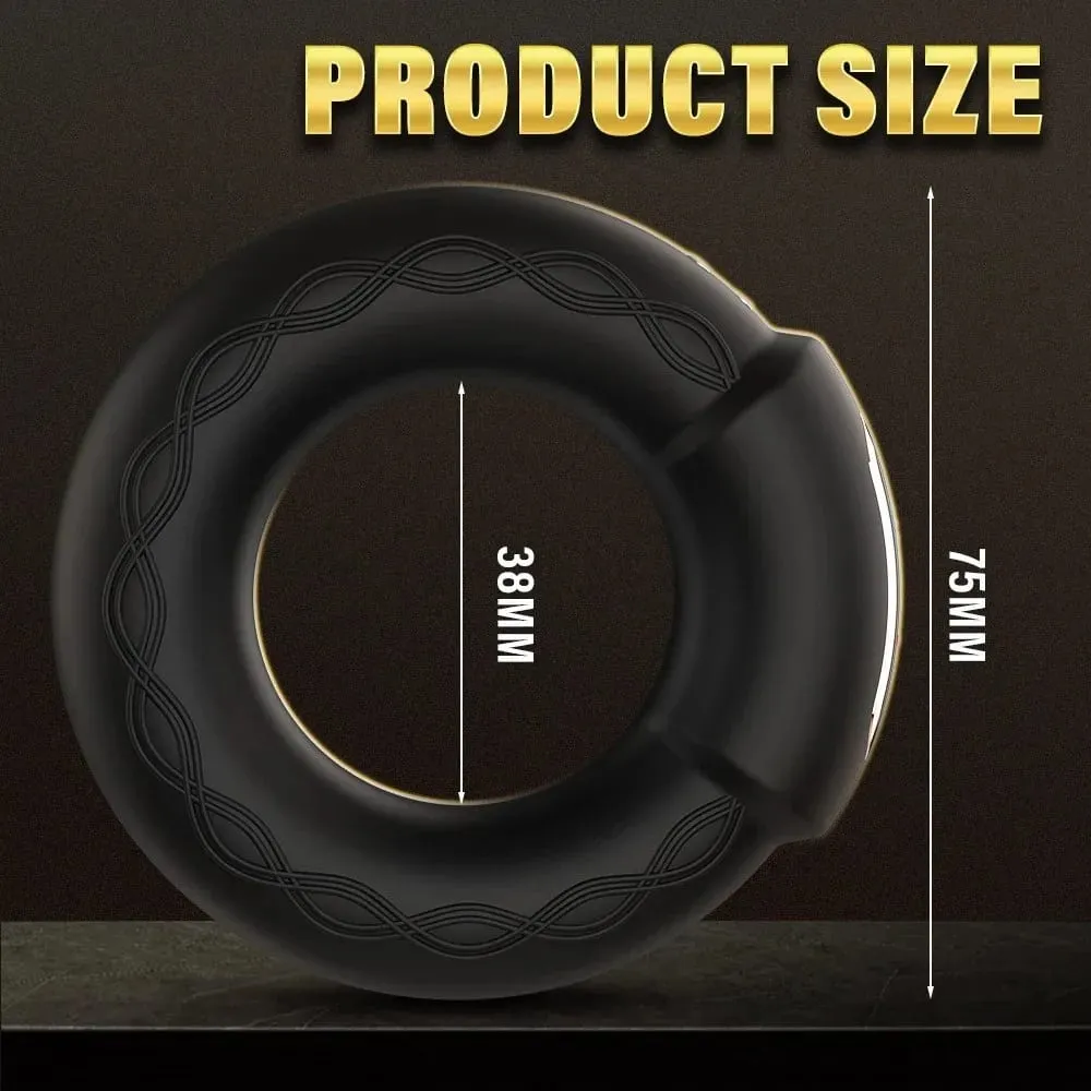 Vibrating Penis Cock Ring Penis erection Heating Vibrator Delay Ejaculation Penis massager 10-Frequency Vibration Men Sex Toys