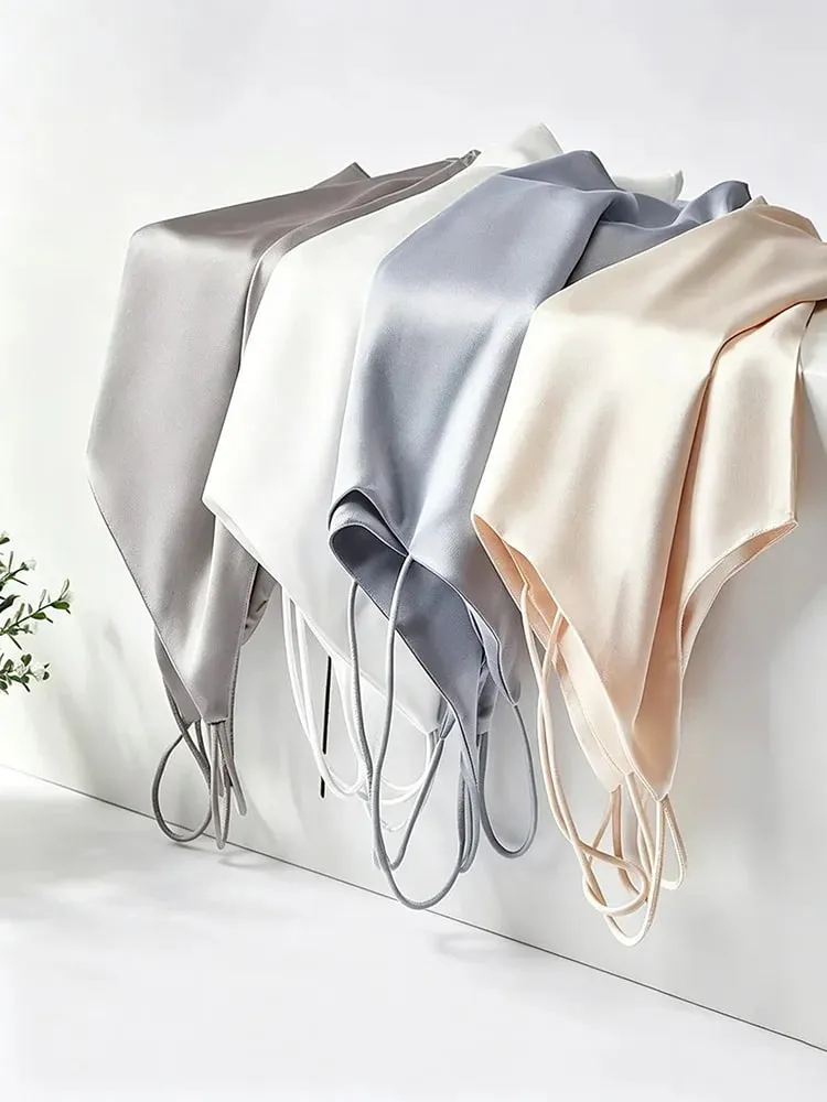 Women Halter V Neck Basic White Cami Spaghetti Strap Top Sleeveless Satin Silk 2026 Tank Tops Women'S Summer Camisole — image 1