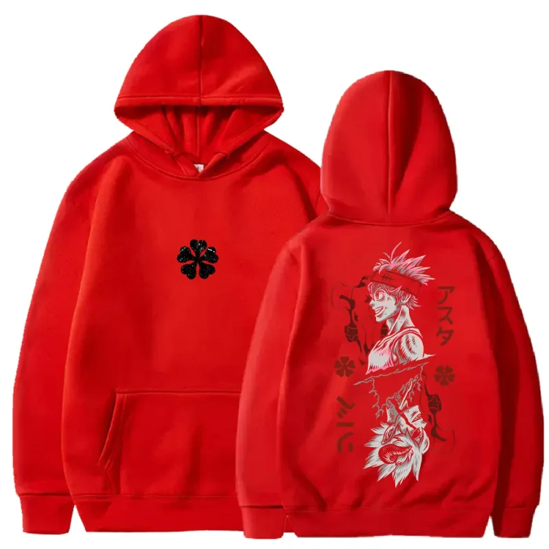 Black Clover Asta Printed Hoodies Manga Fashion Hooded Tops Men Women Clothing Long Sleeves Casual Fleece Loose Soft Streetwear — image 5