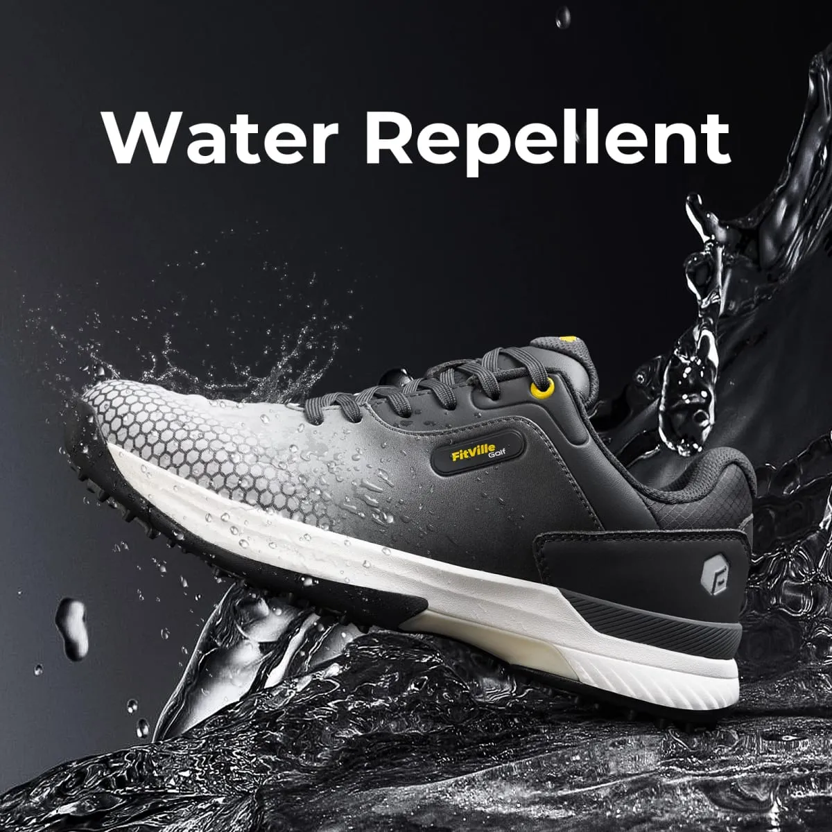 FitVille Wide Men's Golf Shoes Non-Slip Wear-Resistant Comfortable Pickleball Sports Shoes Suitable for Swollen Feet Relieve Toe — image 4