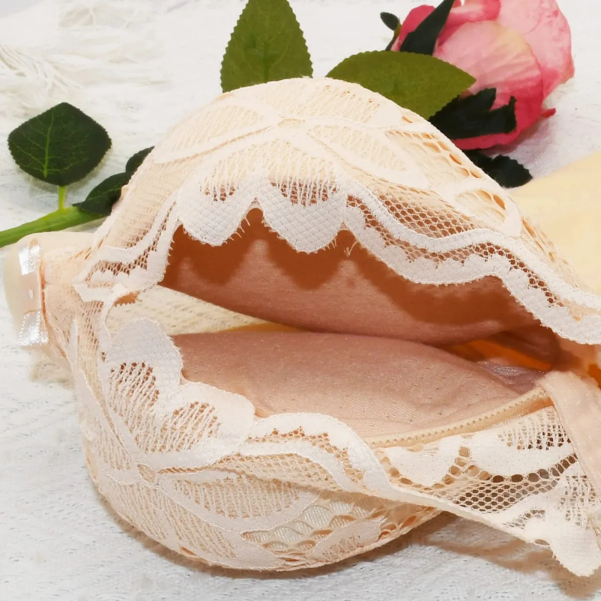 Ultra-Thick Push Up Bra 12cm Thick Cup Lace Gathered Wireless Bra Side Support Full Coverage Lingerie for A/B Cups — image 1