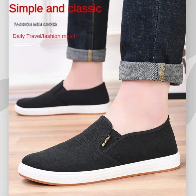 Ανδρικά πάνινα πάνινα παπούτσια Casual Slip-On Βουλκανιζέ ελαφριά ίσια παπούτσια Προσιτές τιμές Δωρεάν αποστολή — image 6