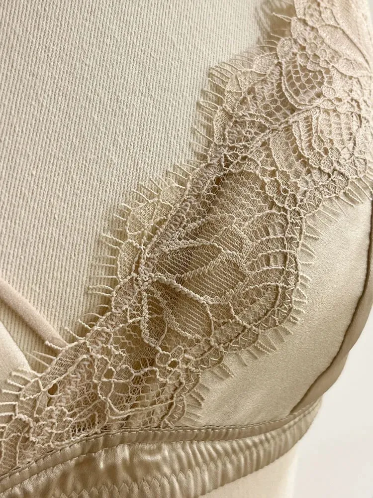 Spitzen-BH im französischen Stil, Bralette, kleine Brüste, ohne Bügel, Dreieck-Cup, dünner Träger, sexy Push-Up-Dessous-Set, Damenunterwäsche — image 7